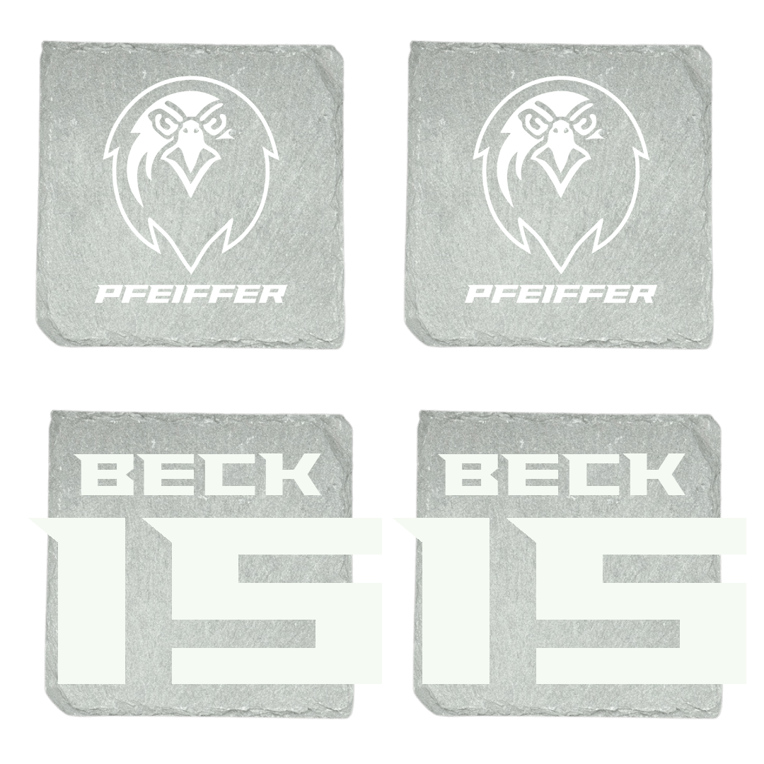 Pfeiffer University Baseball Stone Coaster (4 Pack)  - #15 Tripp Beck