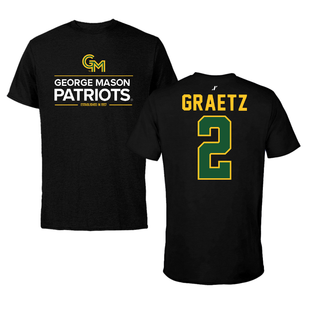 George Mason University Volleyball Black General Performance Tee - #2 Haley Graetz