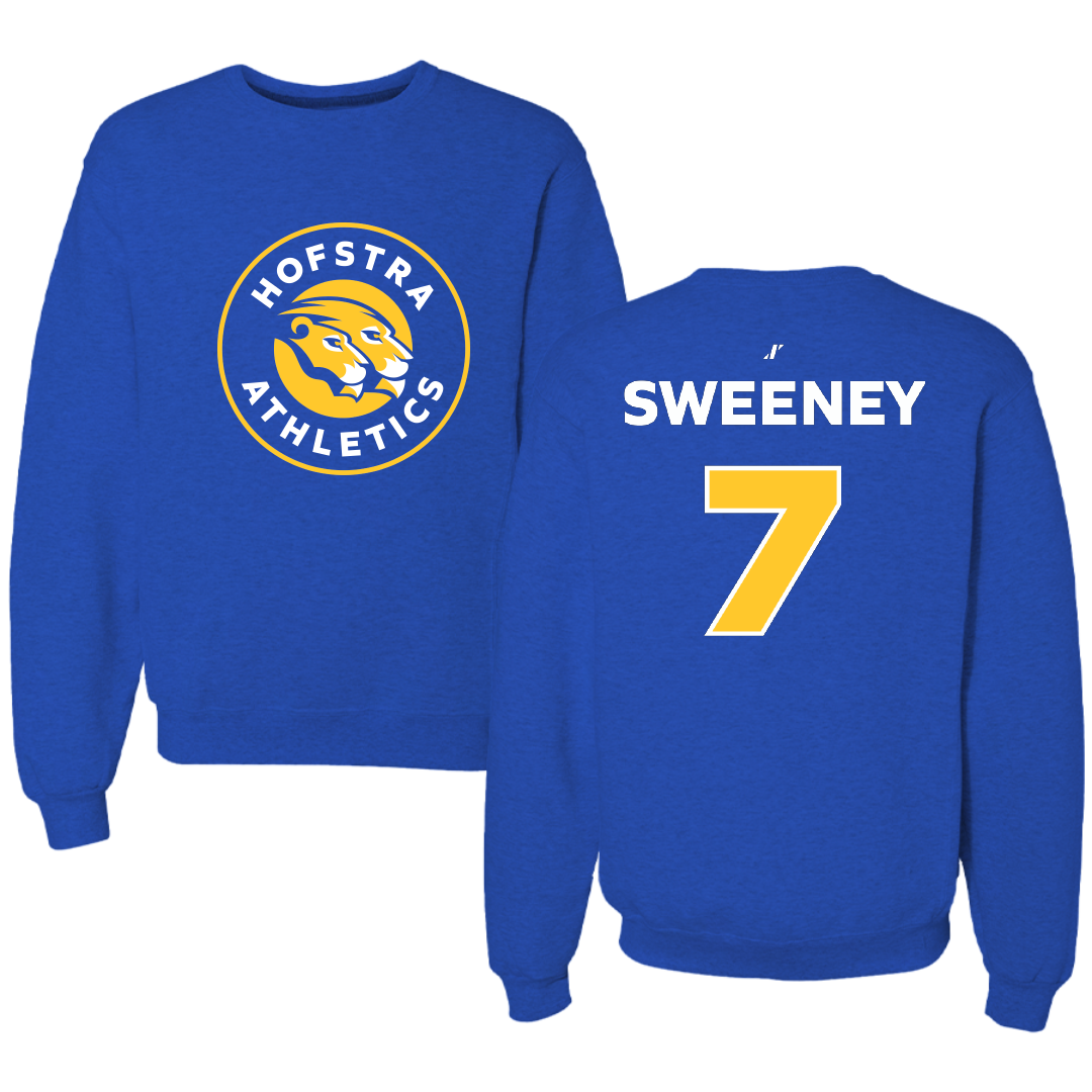 Hofstra University Baseball Blue Crewneck - #7 Michael Sweeney