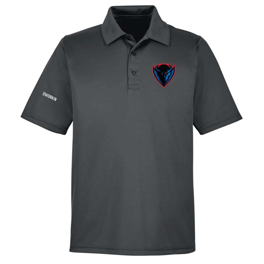 DePaul University Rugby (M) Dark Gray Polo - Ja Dworkin