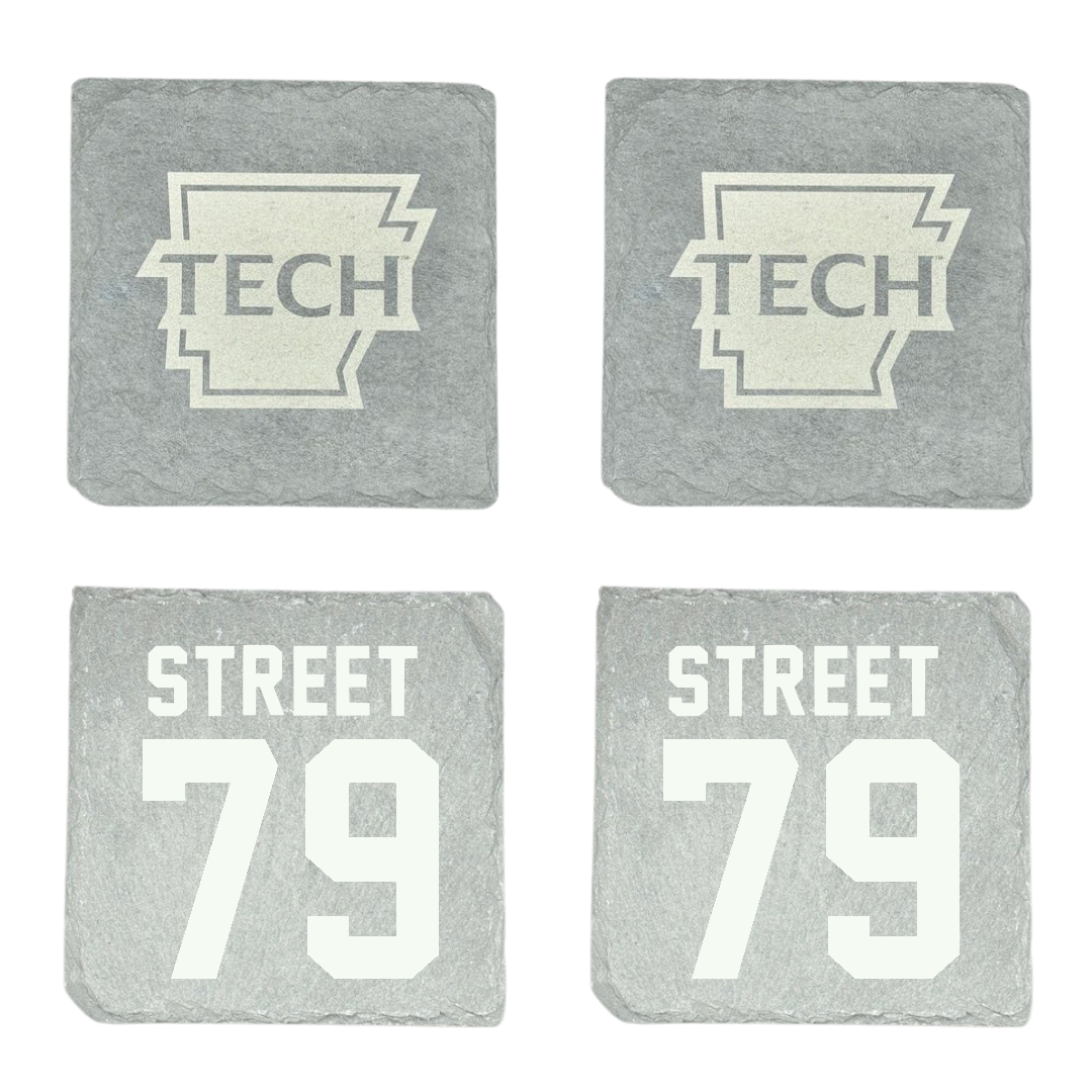 Arkansas Tech University Football Stone Coaster (4 Pack)  - #79 Josh Street