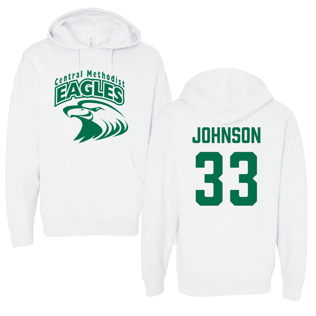 Central Methodist University Basketball (M) White Hoodie - #33 Kevin Johnson