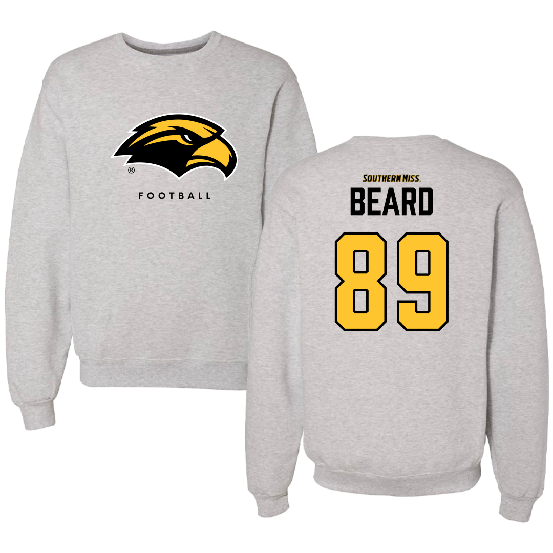 The University of Southern Mississippi Football Gray Crewneck - #89 Luke Beard