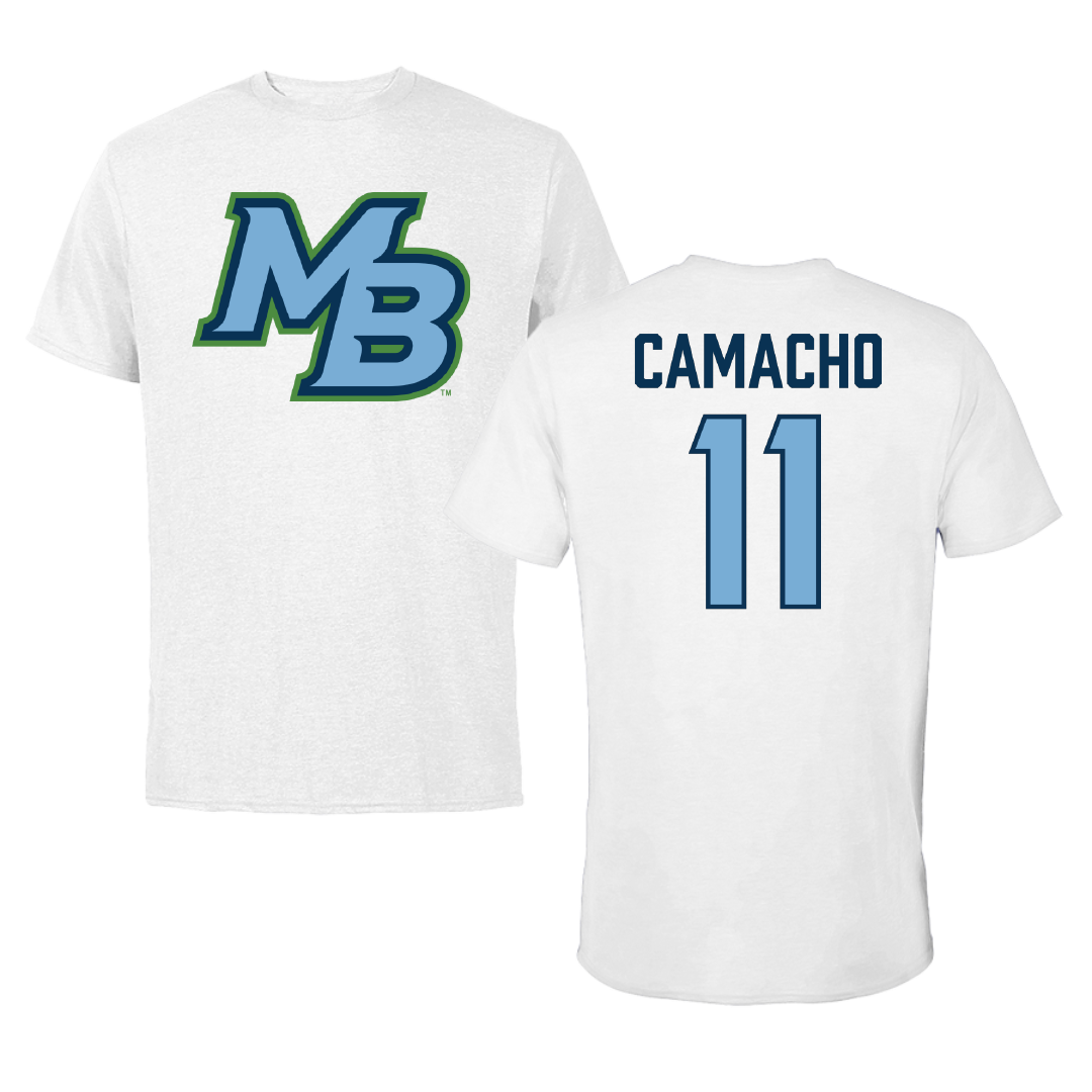 Cal State Monterey Bay Volleyball White Performance Tee - #11 Macey Camacho