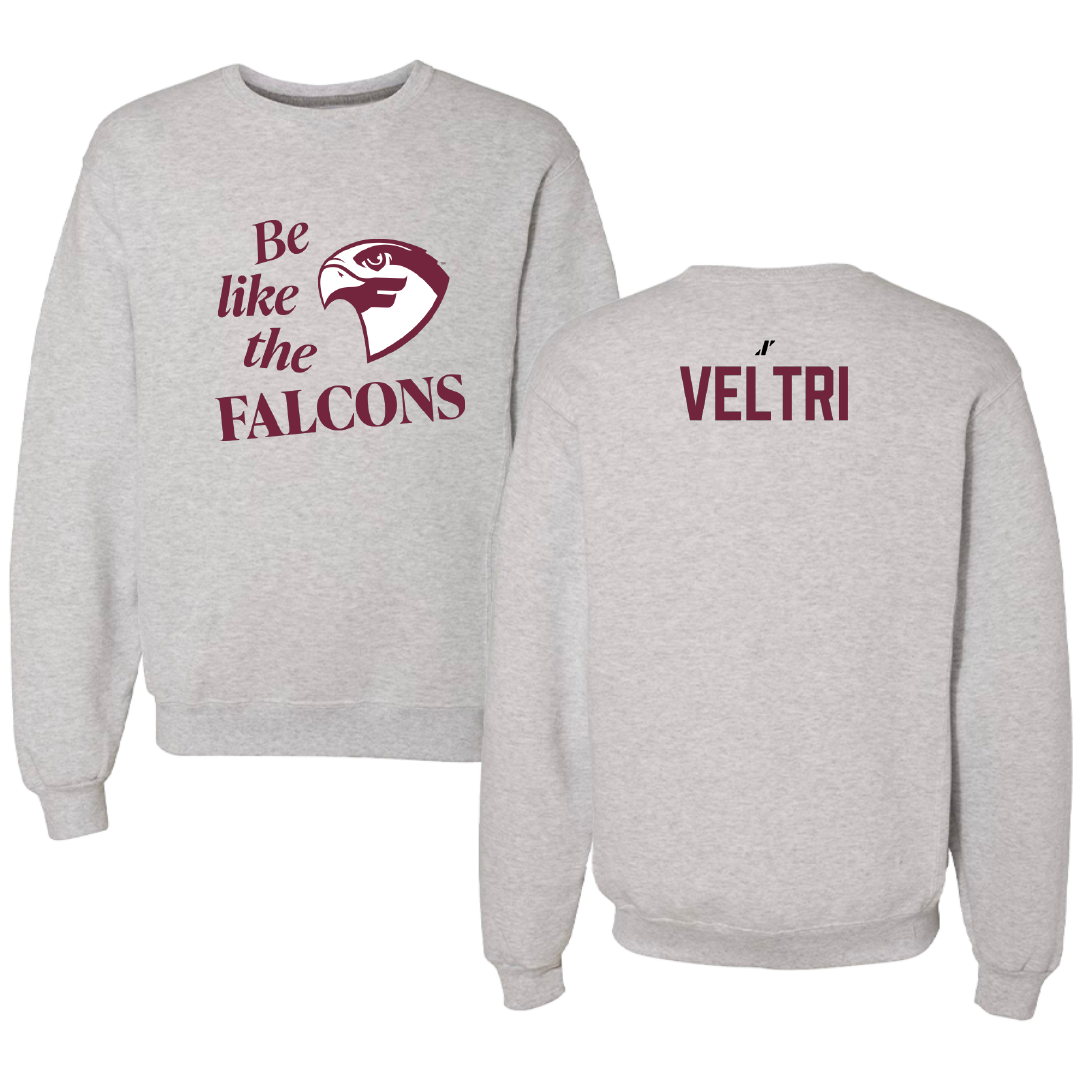 Fairmont State University Golf Light Gray Be Like Us Crewneck - Gavin Veltri