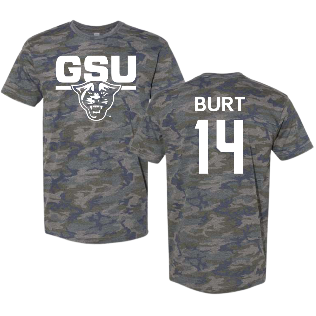 Georgia State University Volleyball (W) Vintage Camo Tee - #14 Akira Burt