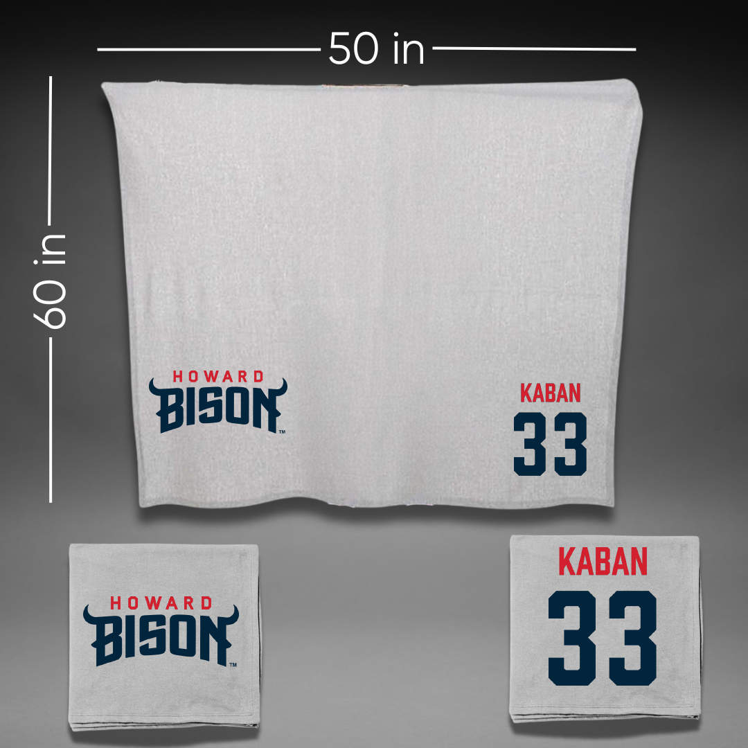 Howard University Soccer (M) Gray Blanket - #33 Daniil Kaban