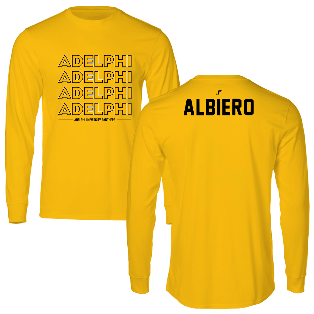 Adelphi University Tennis Gold General Performance Long Sleeve - Andrea Albiero