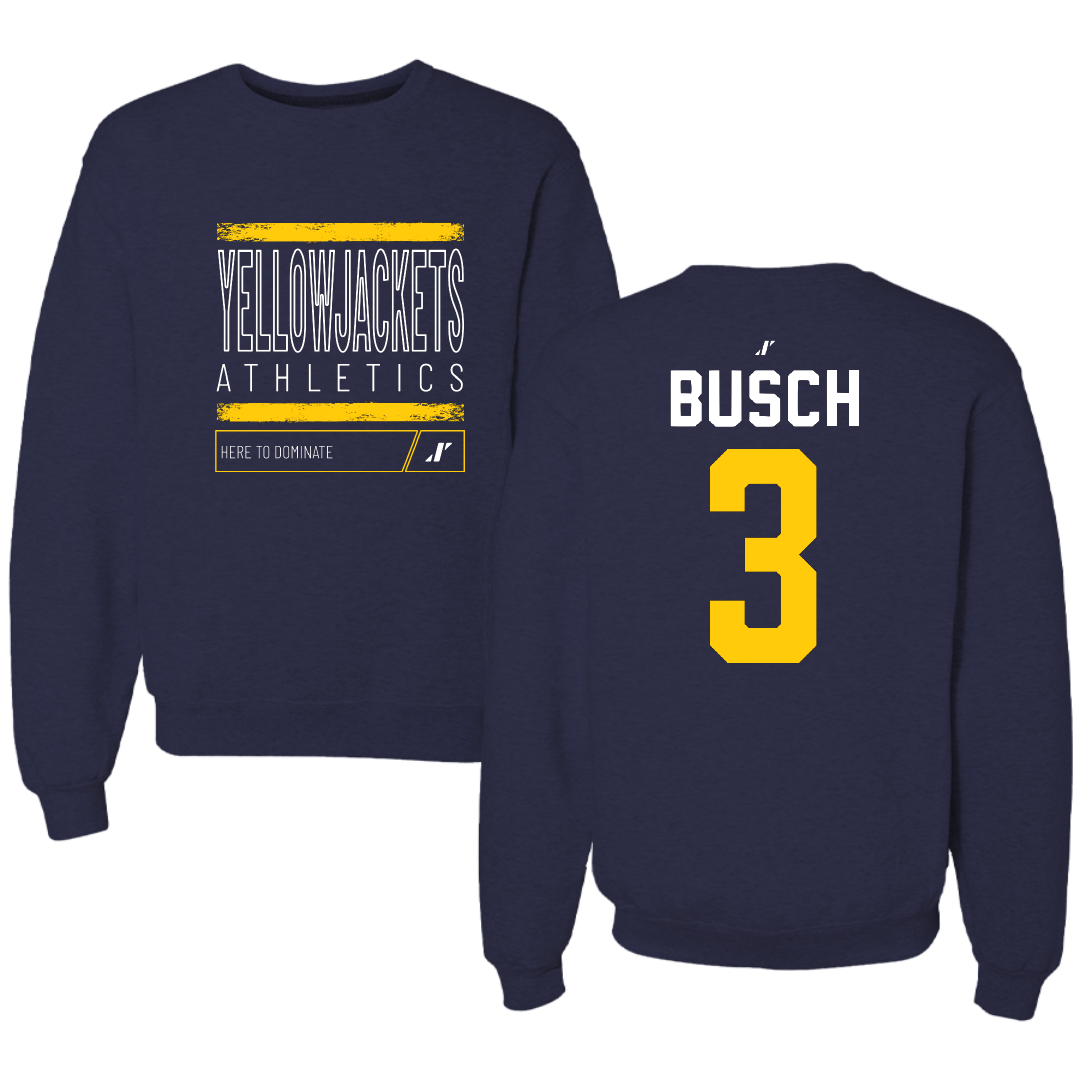 Graceland University Basketball Navy Dominate Crewneck - #3 Carson Busch
