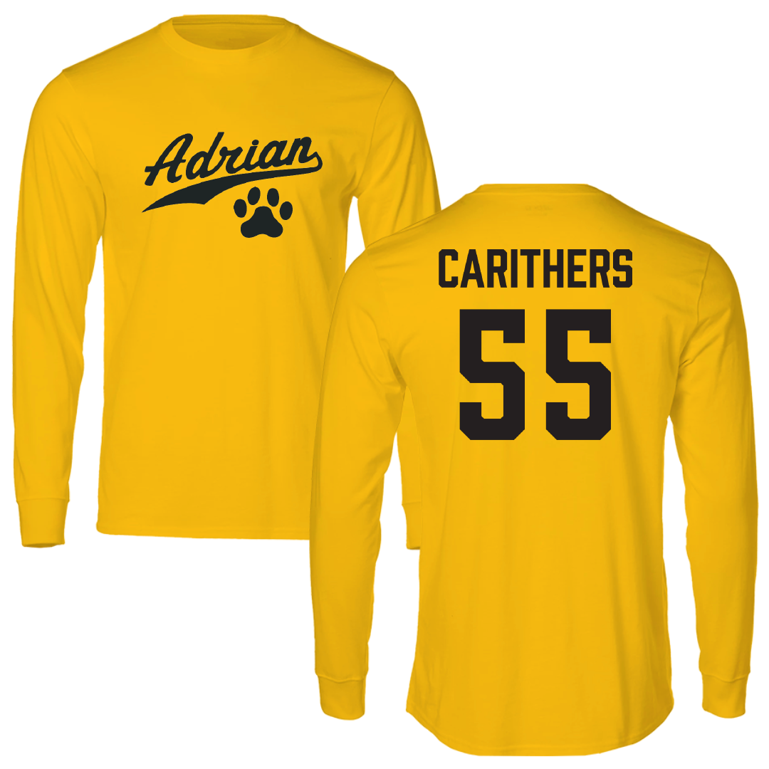 Adrian College Lacrosse (M) Gold Long Sleeve - #55 Noah Carithers
