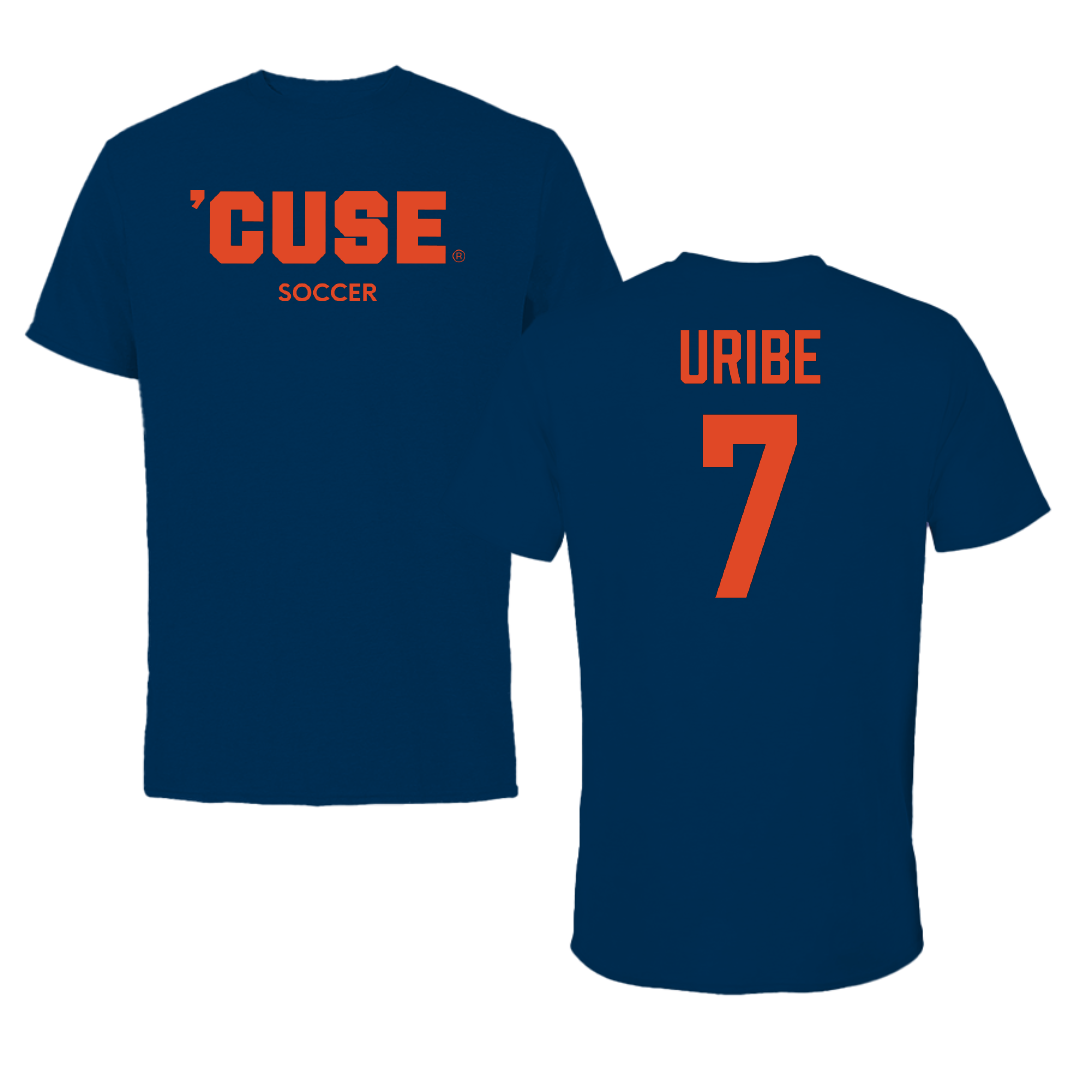 Syracuse University Soccer (W) Navy Tee - #7 Ava Uribe
