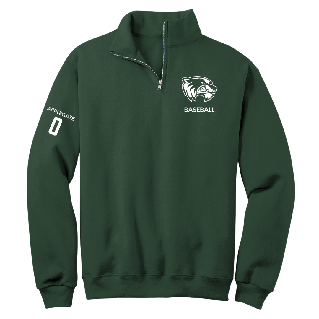 Utah Valley University Baseball Forest Green Quarter-Zip - #0 Will Applegate