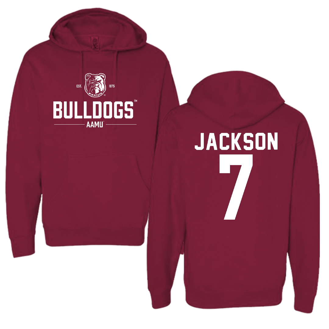 Alabama A&M University Baseball Maroon General Hoodie - #7 Miles Jackson