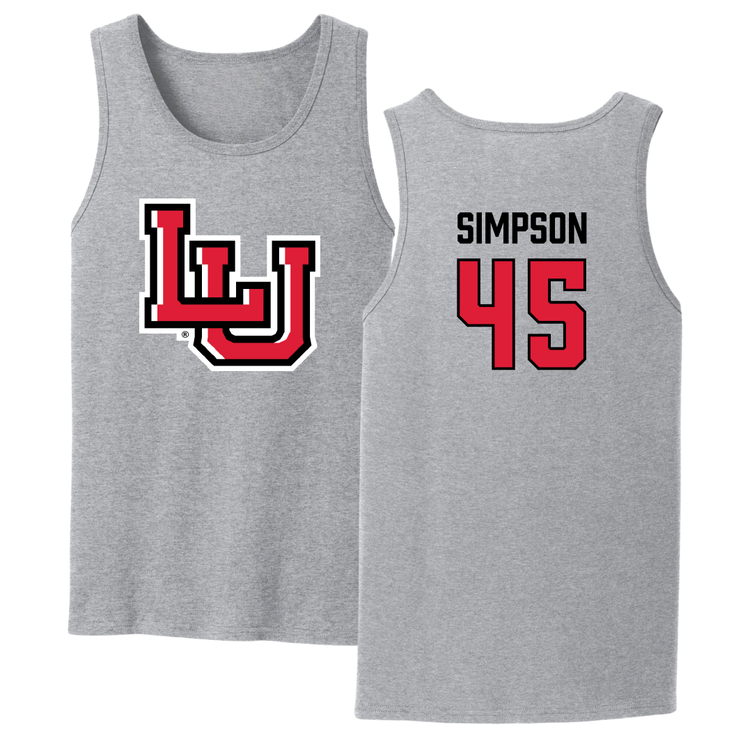 Lamar University Football Sport Gray Tank Top - #45 Kei'trone Simpson