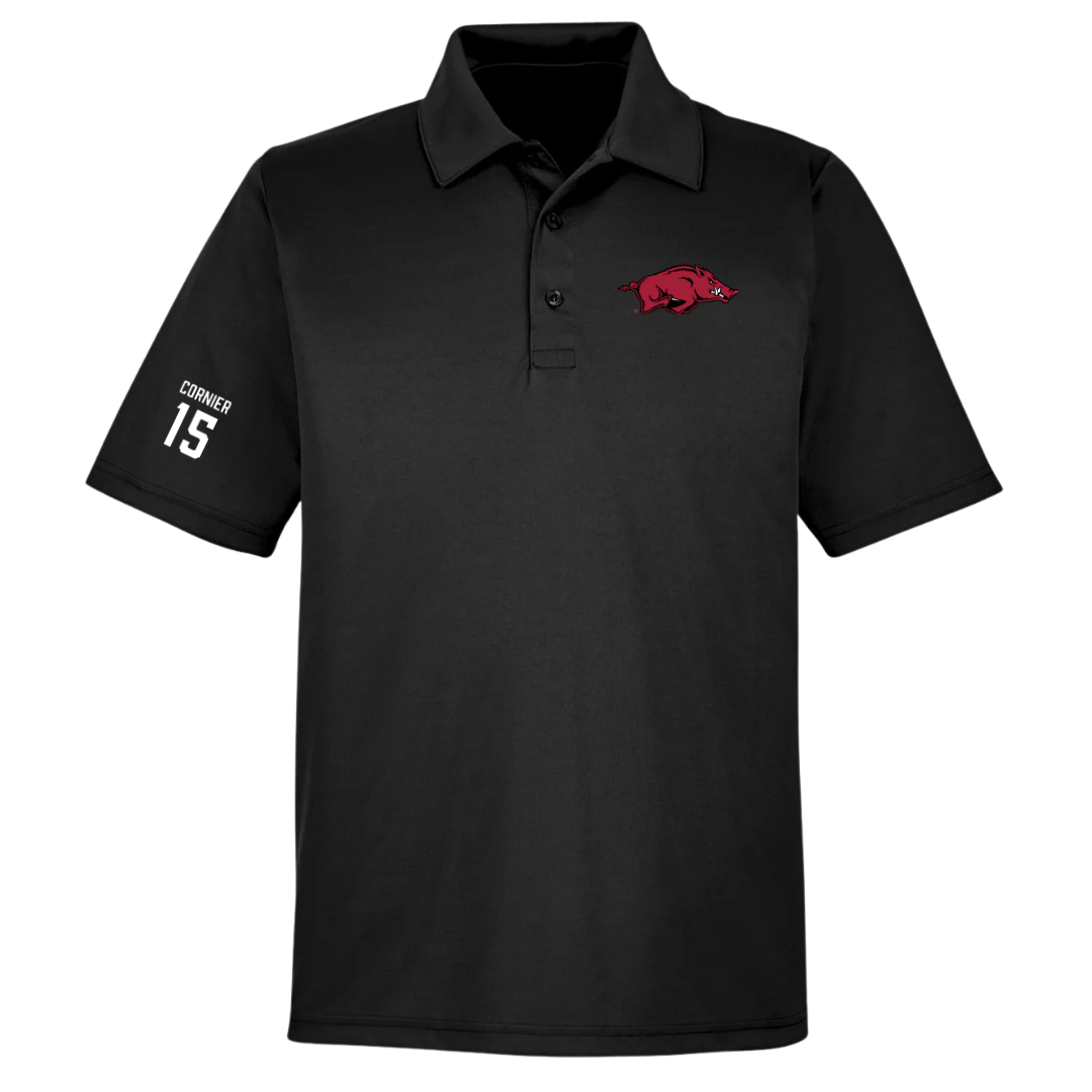 University of Arkansas Volleyball (W) Black Polo - #15 Gabriela Cornier