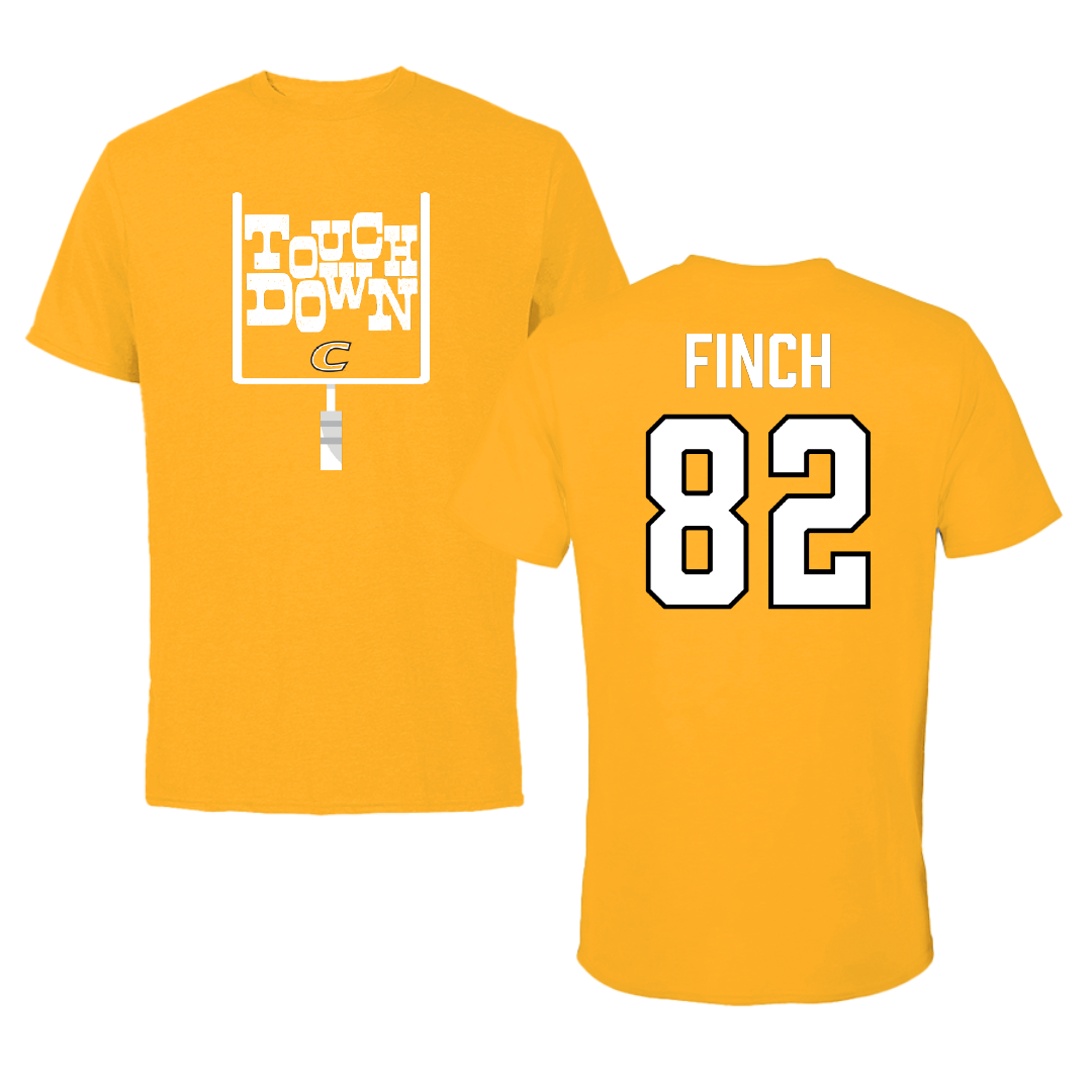 Centre College Football Gold Touchdown Tee - #82 Drew Finch