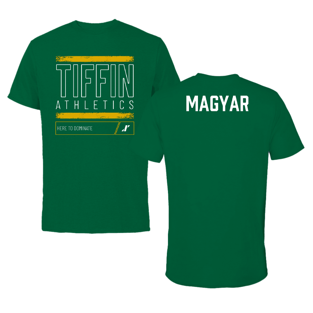 Tiffin University Wrestling Green Dominate Tee - Kyle Magyar