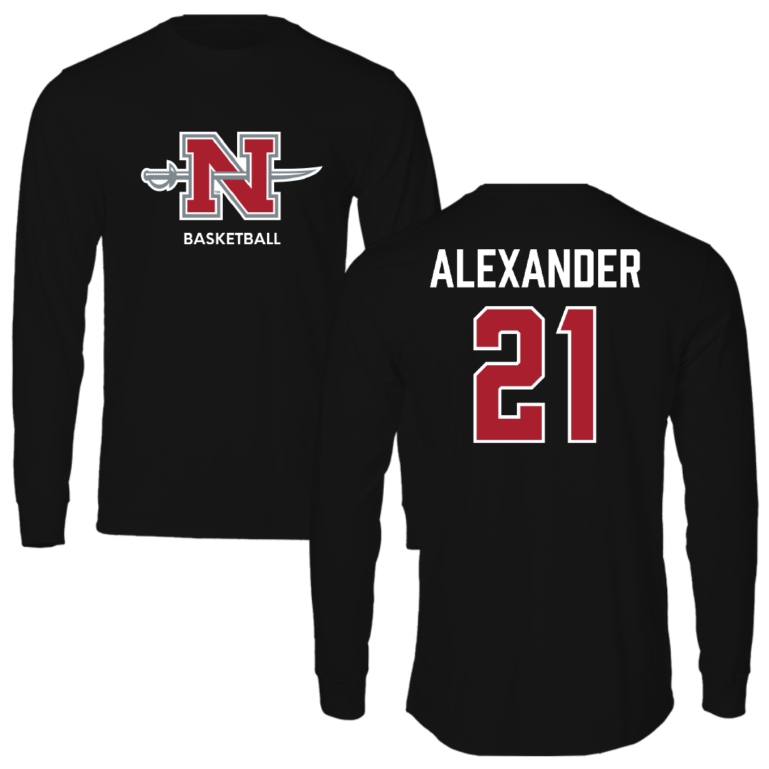 Nicholls State University Basketball (W) Black Mascot Performance Long Sleeve - #21 Lexi Alexander