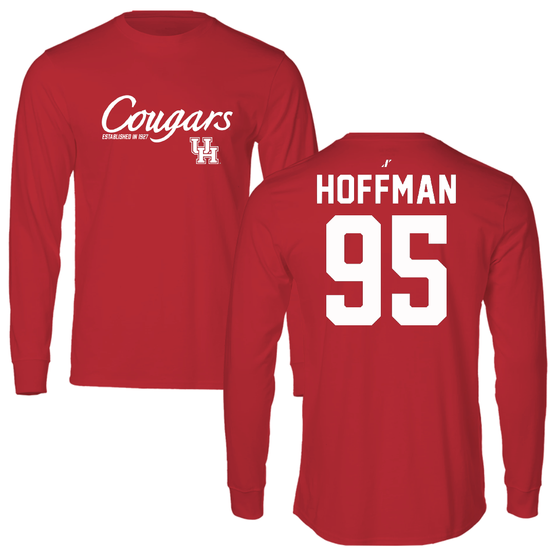 University of Houston Baseball Red General Performance Long Sleeve - #95 Kendall Hoffman