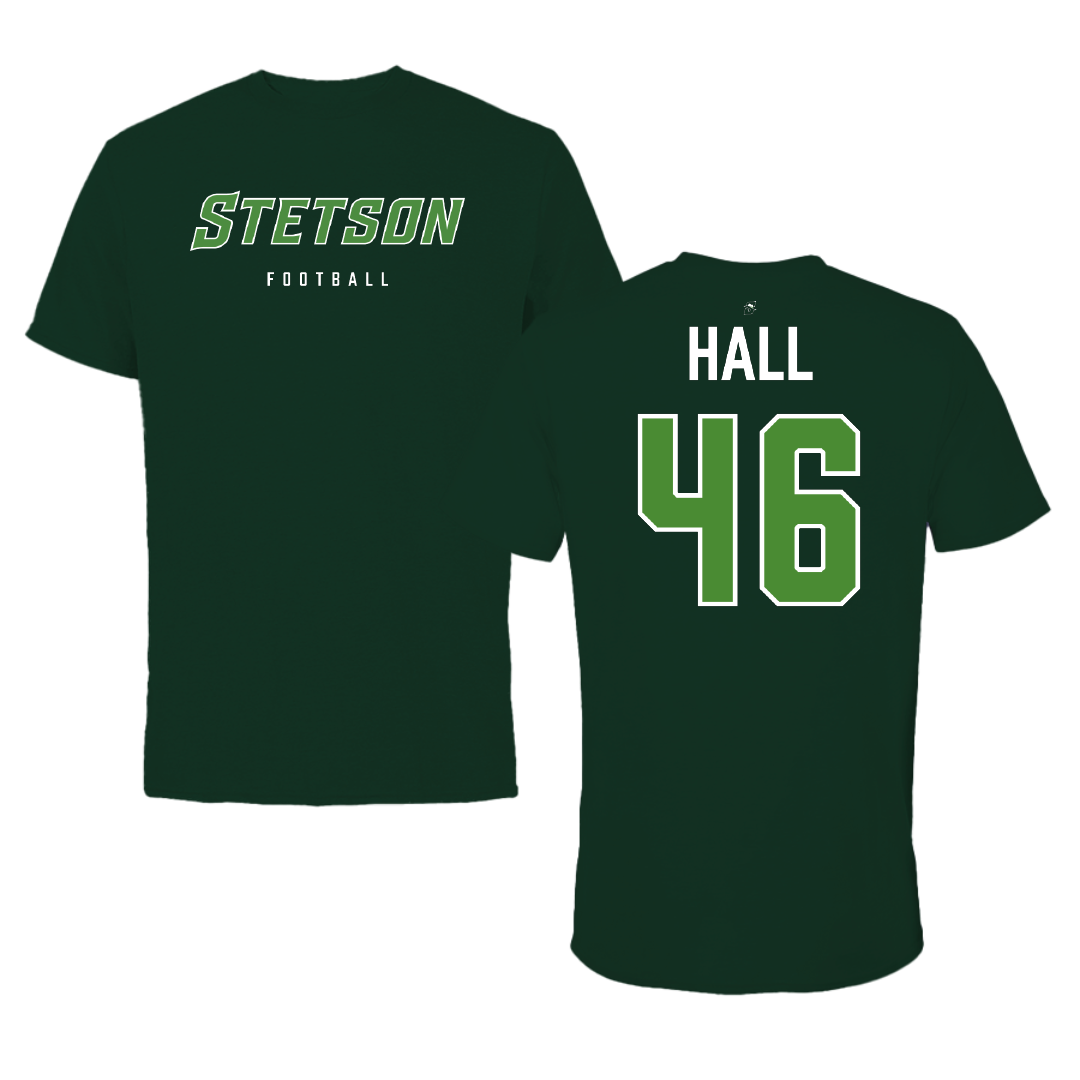 Stetson University Football Forest Green Tee - #46 Gavin Hall