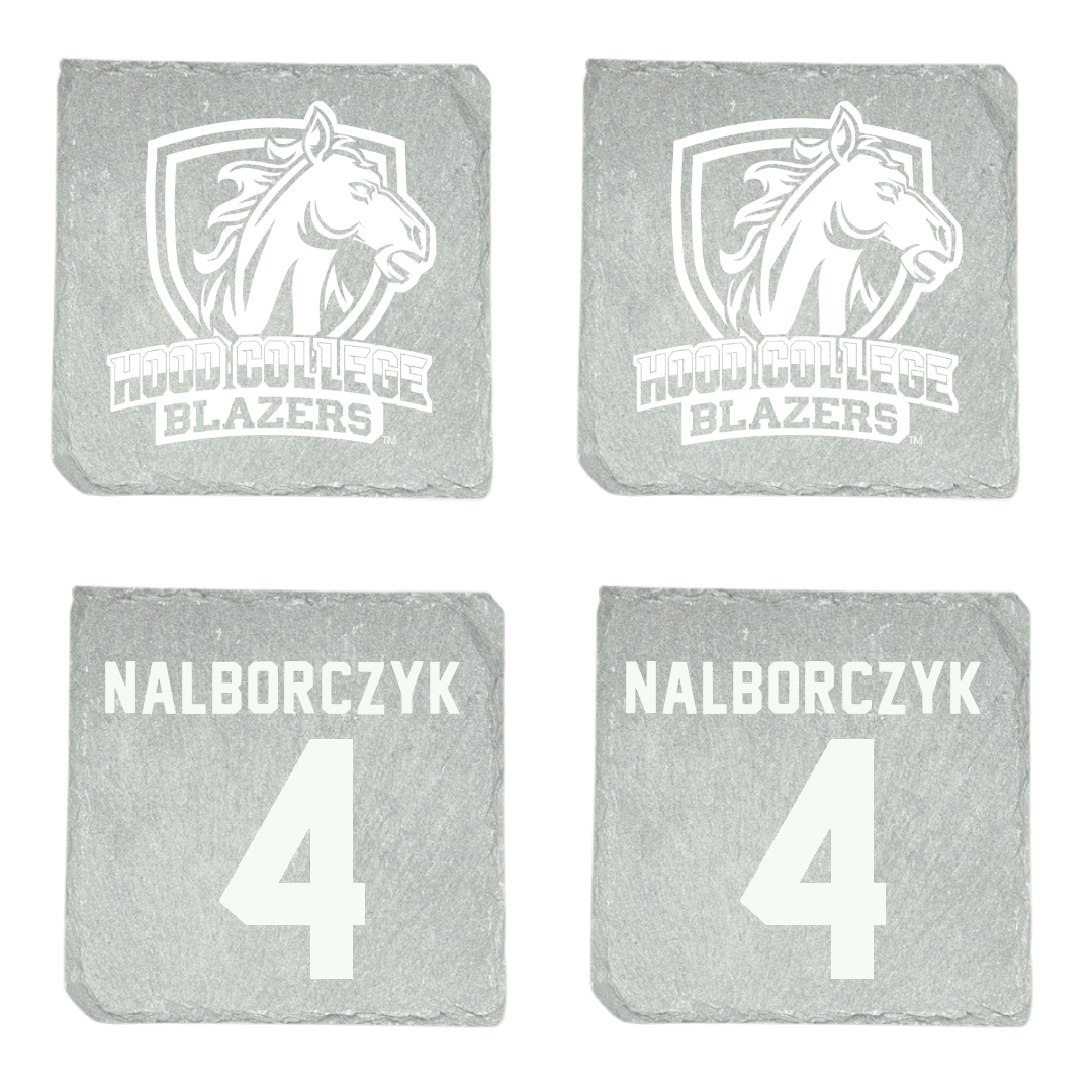 Hood College Lacrosse Stone Coaster (4 Pack)  - #4 Madison Nalborczyk