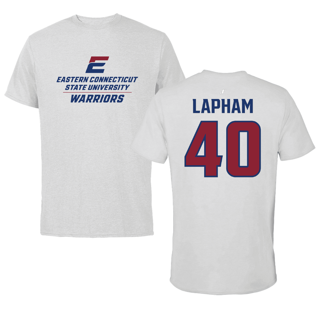 Eastern Connecticut State University Baseball Light Gray Performance Tee - #40 Daniel Lapham