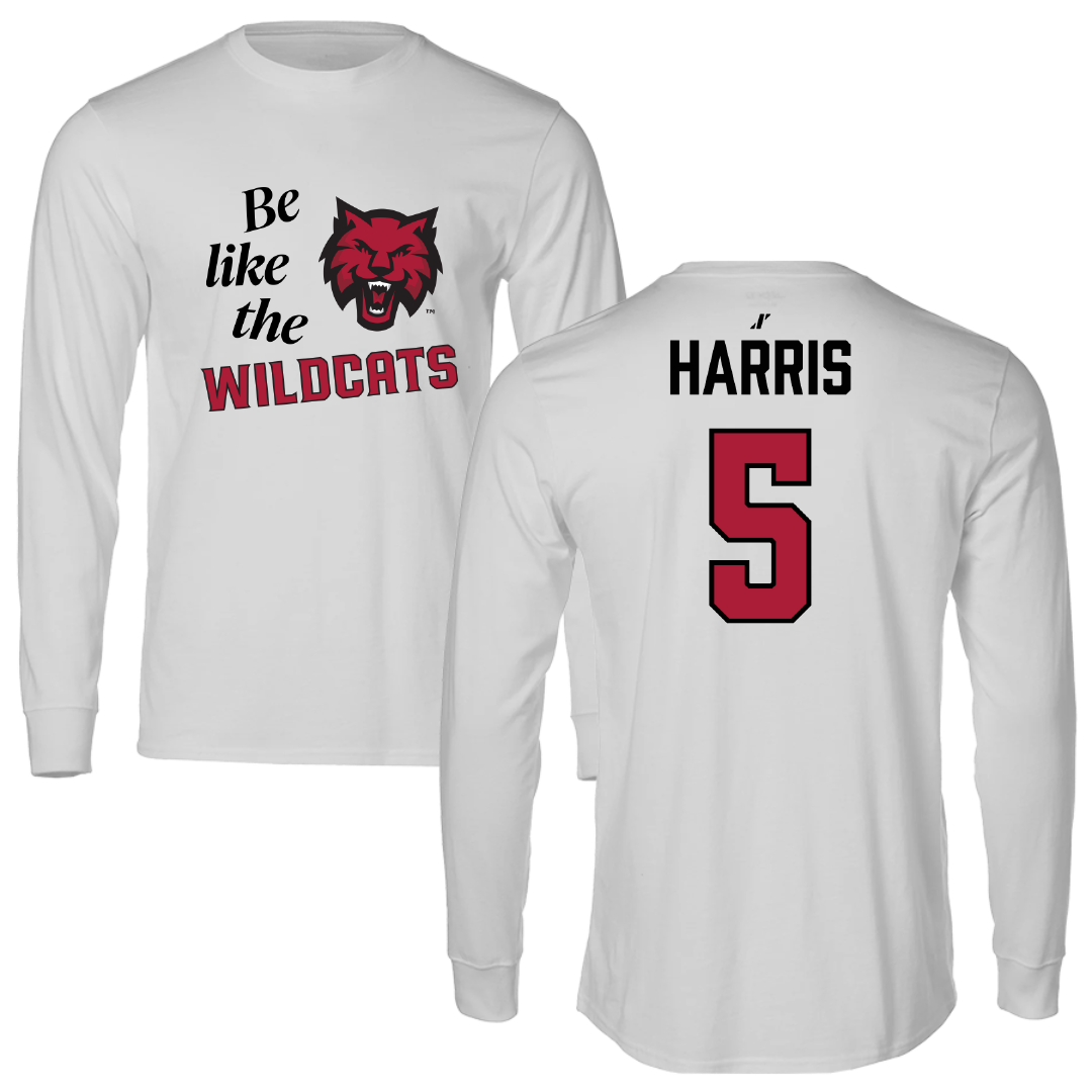 Central Washington University Basketball (M) Light Gray Be Like Us Performance Long Sleeve - #5 Jamari Harris