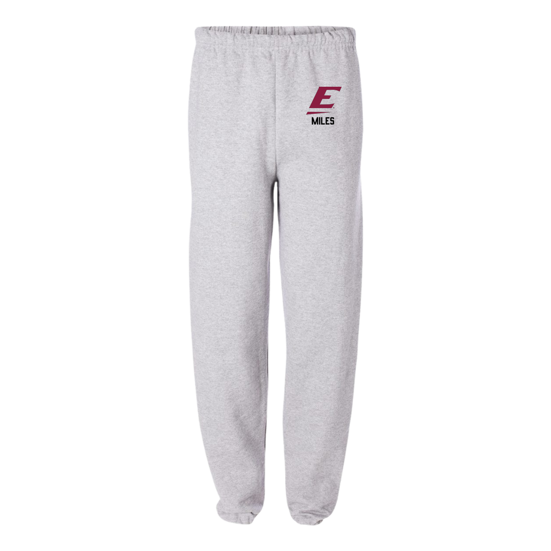 Eastern Kentucky University Basketball (M) Light Gray Sweatpants - #12 Mason Miles