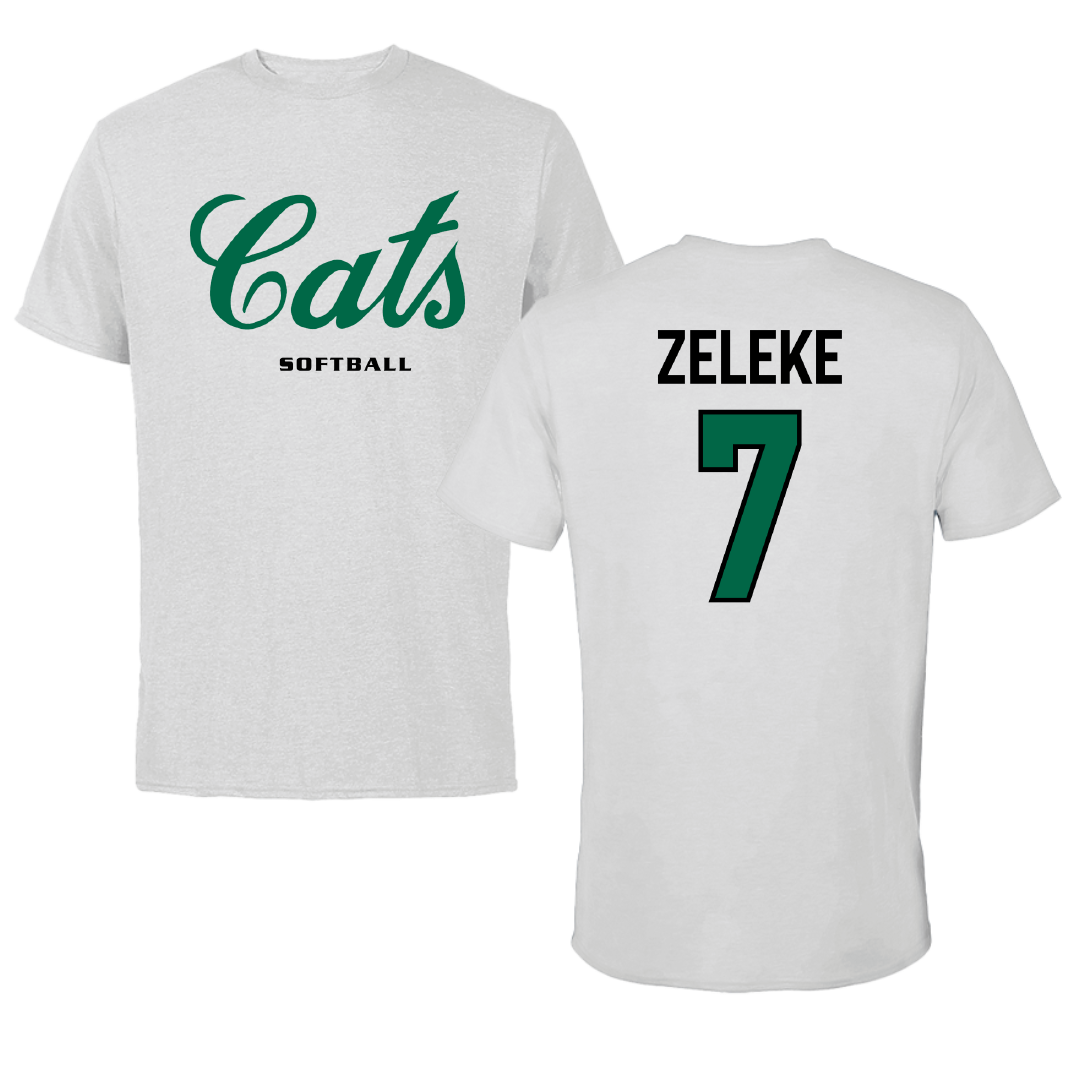 Northwest Missouri State University Softball Light Gray Cats Tee - #7 Zana Zeleke