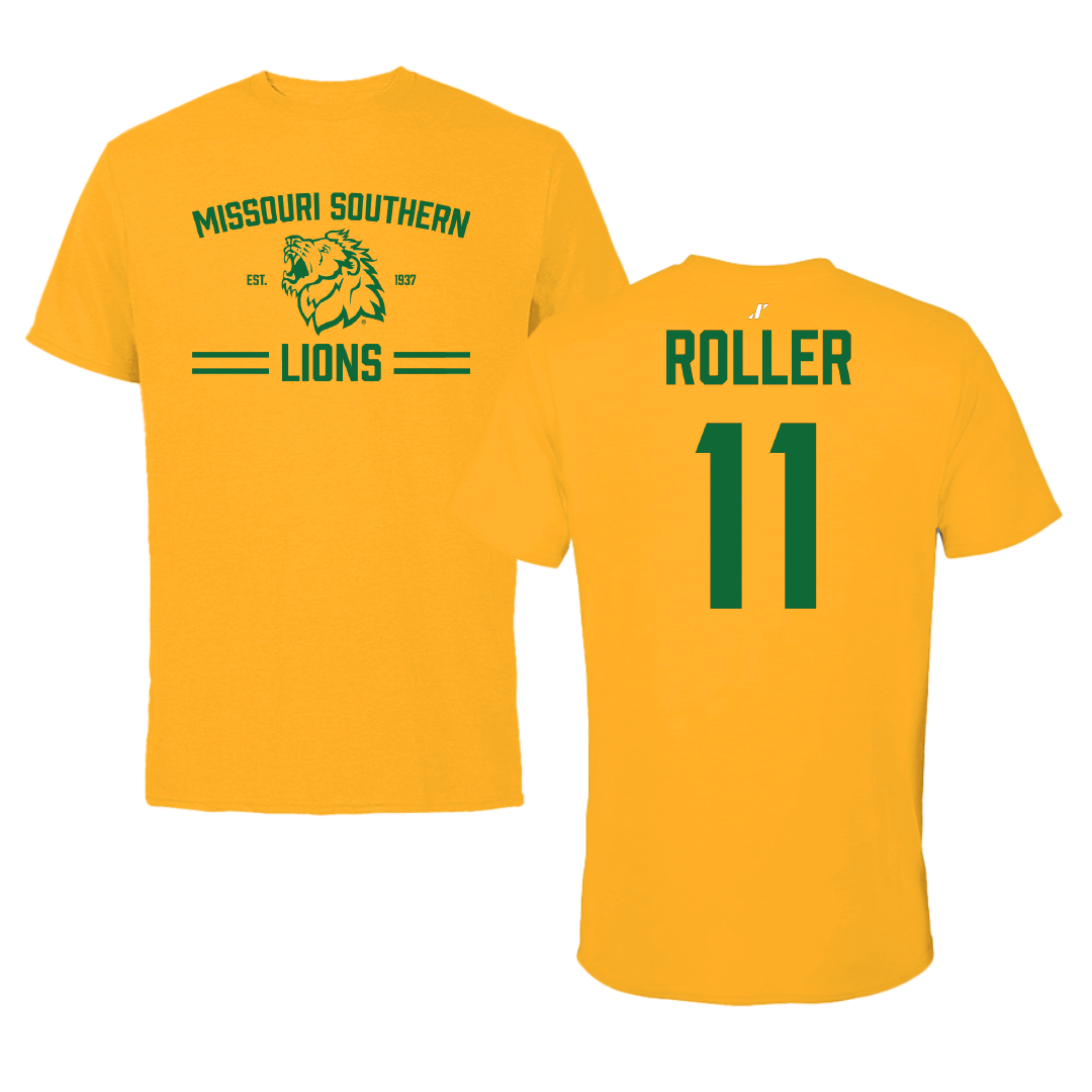 Missouri Southern State University Basketball Gold General Tee - #11 Delaney Roller