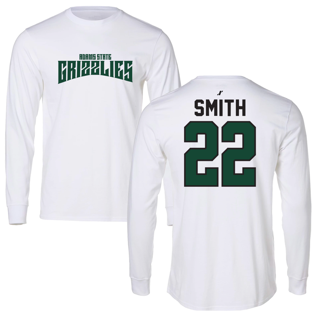 Adams State University Baseball White Classic Performance Long Sleeve - #22 Tyler Smith