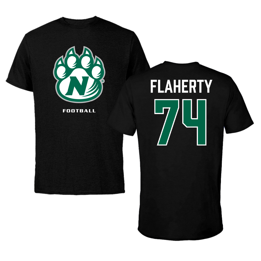 Northwest Missouri State University Football Black Performance Tee - #74 Ryan Flaherty