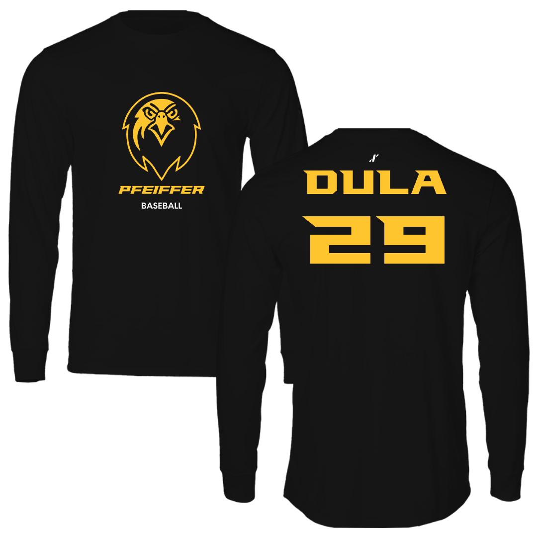 Pfeiffer University Baseball Black Long Sleeve - #29 Dylan Dula