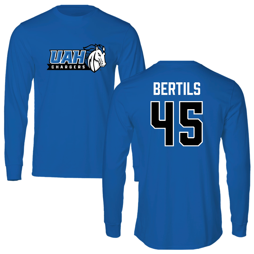 Huntsville Lacrosse (M) Blue Long Sleeve - #45 Jake Bertils