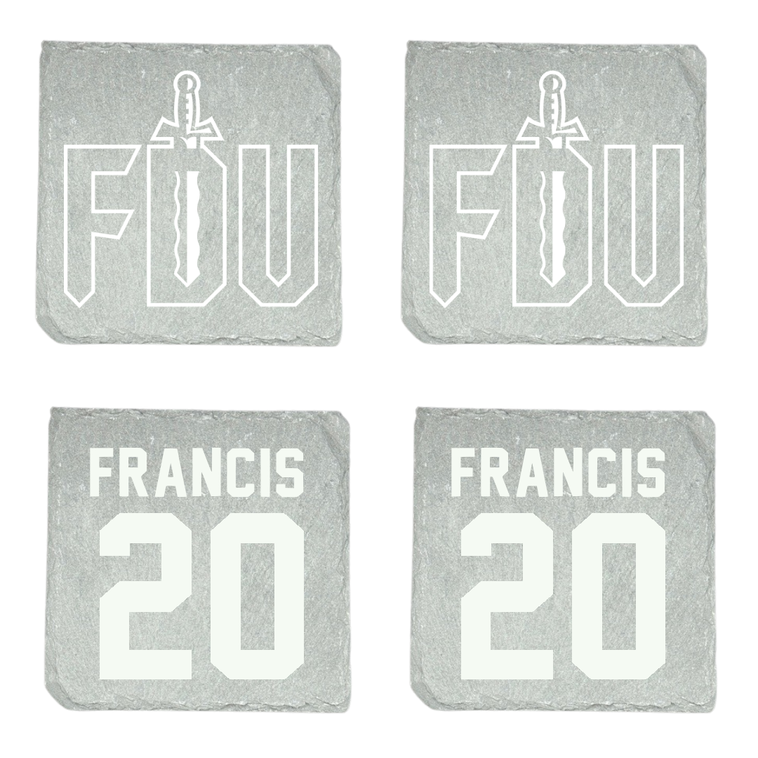Fairleigh Dickinson University-Metropolitan Campus Basketball Stone Coaster (4 Pack)  - #20 Davin Francis