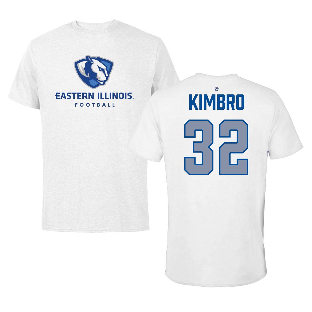 Eastern Illinois University Football White Tee - #32 Cale Kimbro