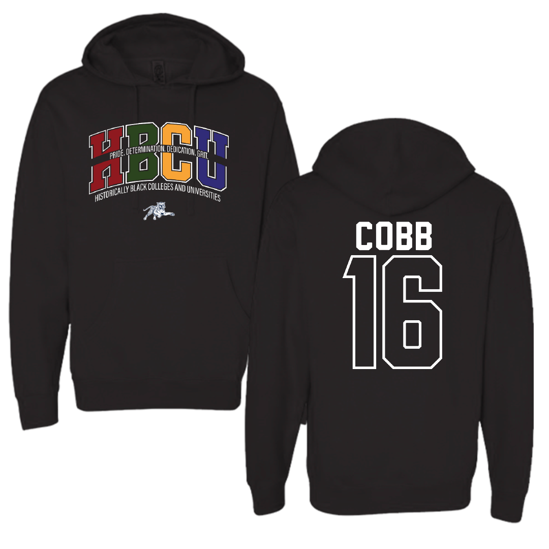 Jackson State University Soccer Black HBCU Hoodie - #16 Olivia Cobb