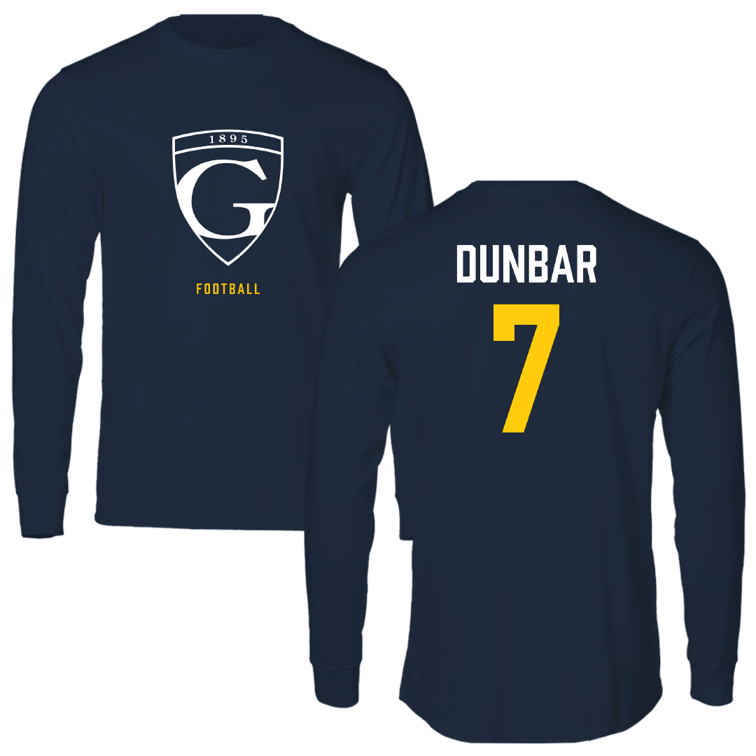 Graceland University Football Navy Long Sleeve - #7 Elijah Dunbar