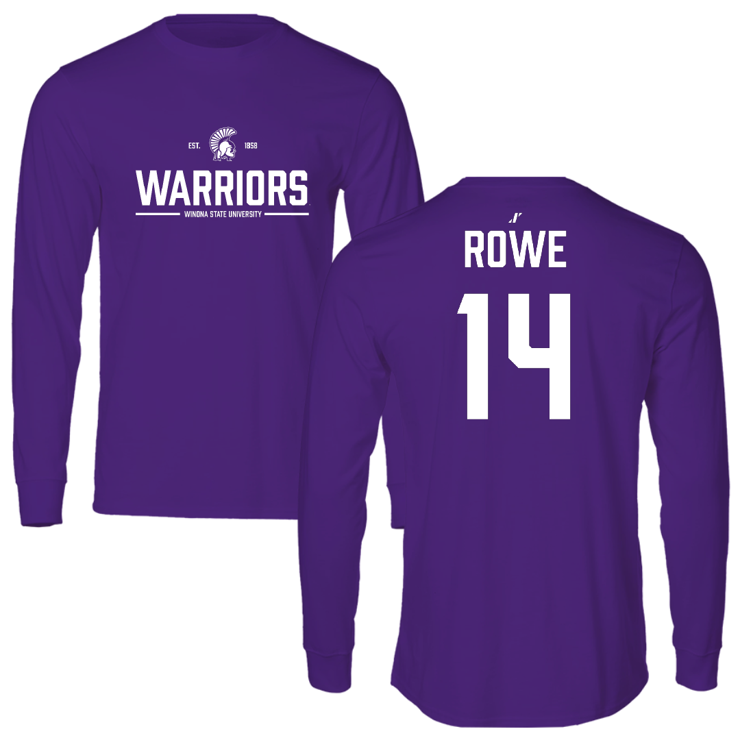 Winona State University Softball Purple General Performance Long Sleeve - #14 Madi Rowe