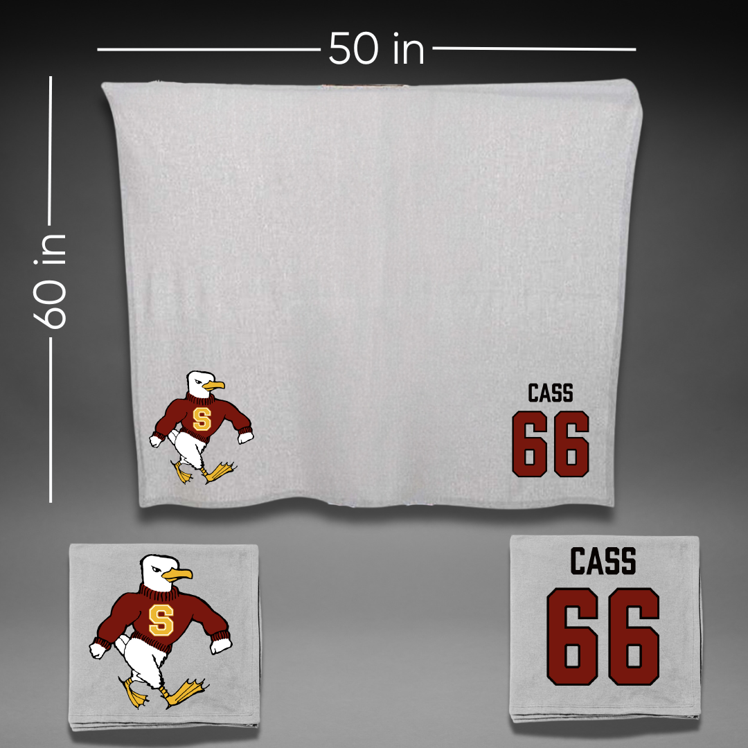 Salisbury University Football Gray Blanket - #66 Owen Cass