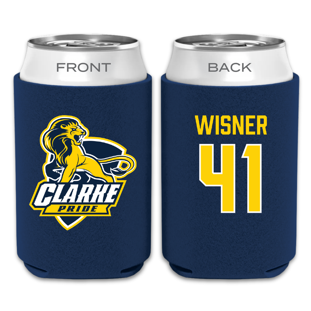 Clarke University Soccer (W) Navy Can Cooler - #41 Mackenzie Wisner