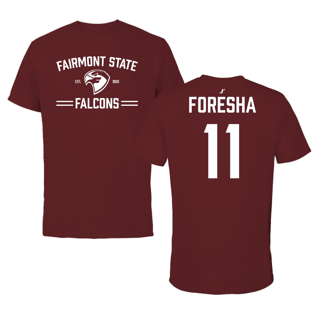 Fairmont State University Softball Maroon General Performance Tee - #11 Alexa Foresha