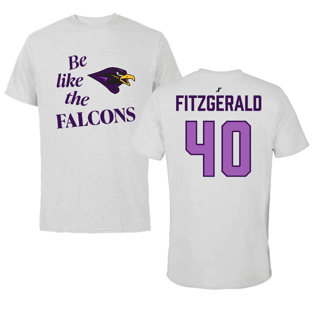 University of Montevallo Baseball Light Gray Be Like Us Tee - #40 Jack Fitzgerald