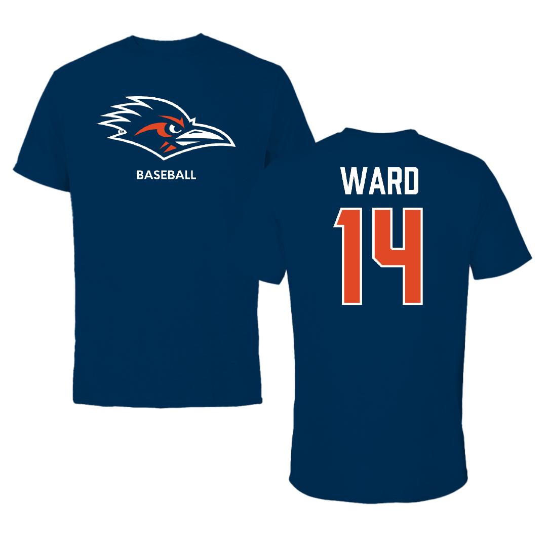 University of Texas at San Antonio Baseball Navy Performance Tee - #14 Ryan Ward