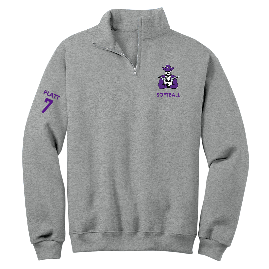 Ranger College Softball Sport Gray Quarter-Zip - #7 Ali Platt