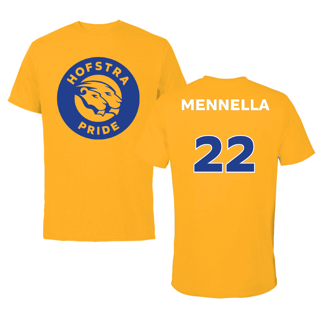 Hofstra University Lacrosse (W) Gold Performance Tee - #22 Nikki Mennella