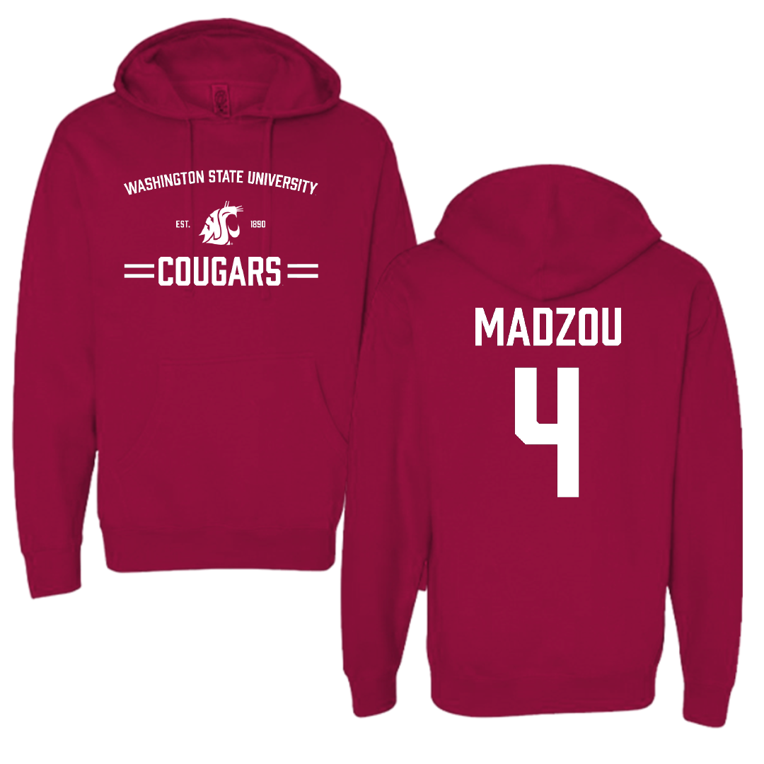 Washington State University Basketball (M) Cardinal General Hoodie - #4 Brunel Madzou