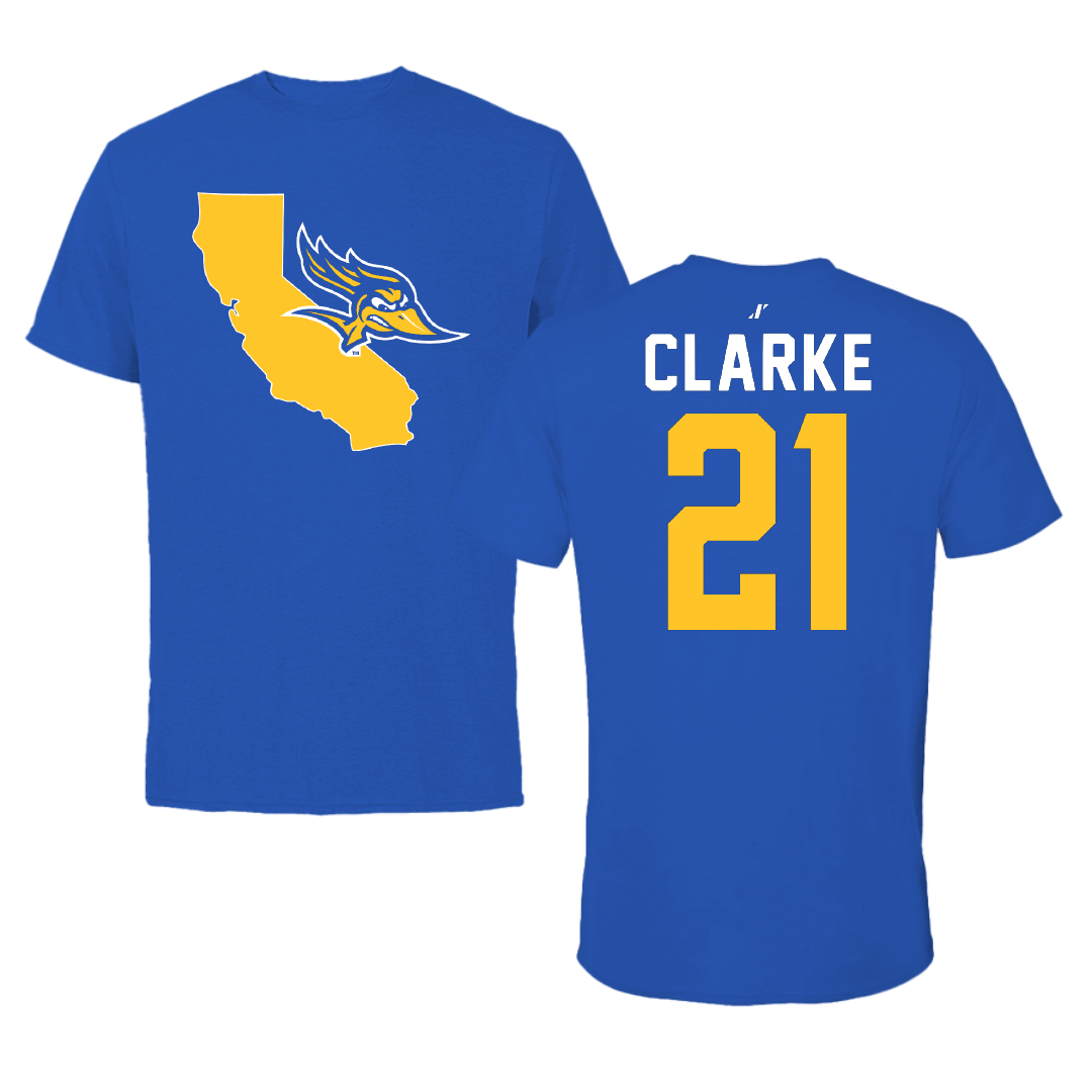 California State University-Bakersfield Soccer Blue State Tee - #21 Mya Clarke