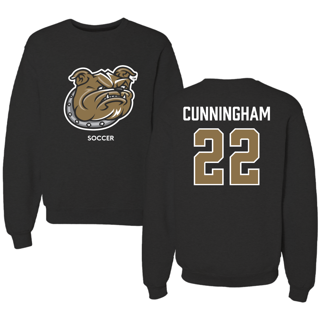 Bryant University Soccer (W) Black Crewneck - #22 Ashley Cunningham