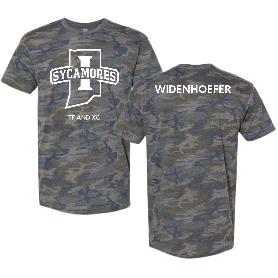 Indiana State University TF and XC Vintage Camo Tee - Ethan Widenhoefer